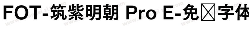 FOT-筑紫明朝 Pro E字体转换